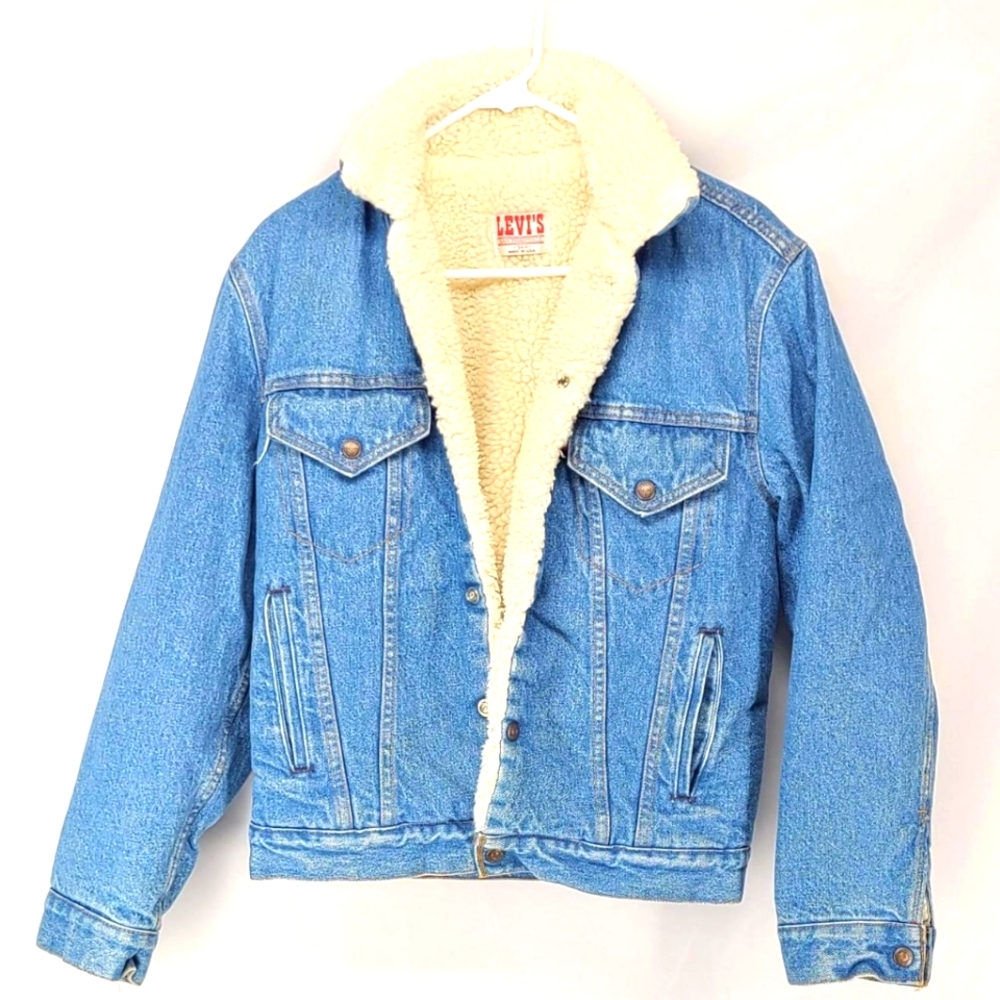 LEVI'S VINTAGE TRUCKER MEN'S BOYS DENIM RARE JACKET 34 R EXTRA SMALL, ADULT - Picture 1 of 7